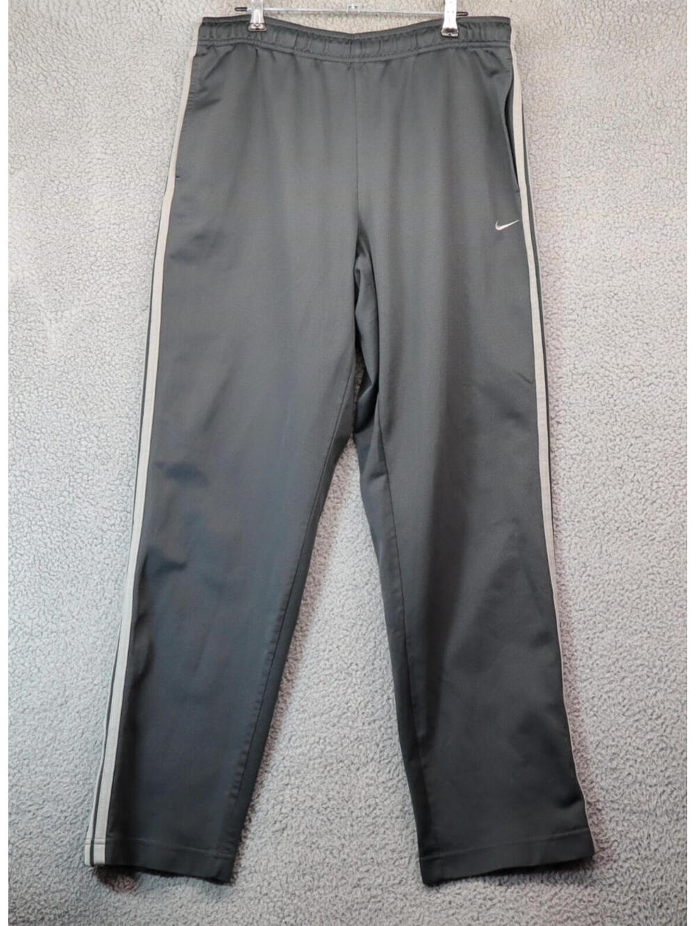 Vtg Nike Basketball Track Pant Dark Gray Ankle Zip 56323